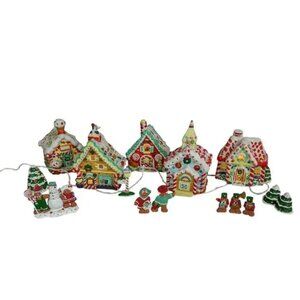 Vintage Noma Christmas Gingerbread Candy House Porcelain 1996 Village